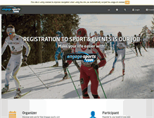 Tablet Screenshot of engage-sports.com